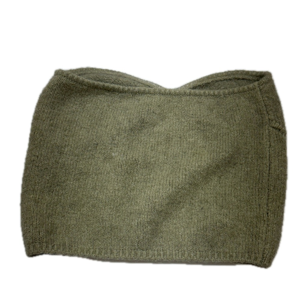 Zara Tube Top Womens Medium Green Knit Bustier Corset Strapless - Picture 3 of 8